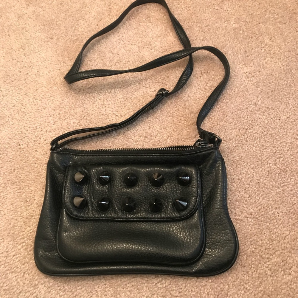 Black studded purse